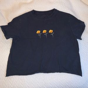 Brandy Melville (John Galt) cropped flower top